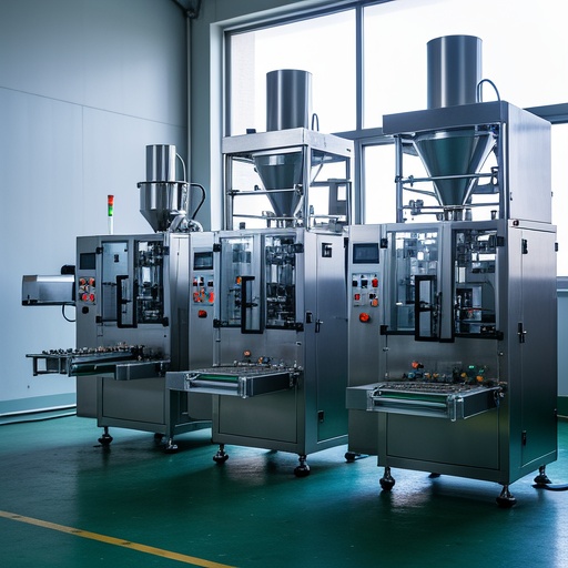 最新立式三列包装机：一次连续出三排物料