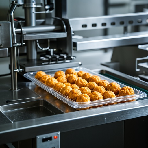 麻辣烫丸子自动化包装解决方案：提效、控损、保鲜一步到位